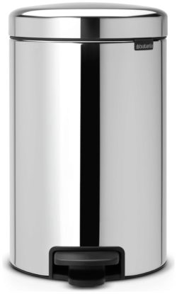 Brabantia newIcon 12 Litre Pedal Bin - Brilliant Steel.